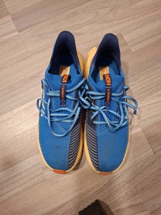 Hoka One Carbon X Zapatillas Running Azul Naranja