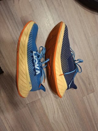 Hoka One Carbon X Zapatillas Running Azul Naranja