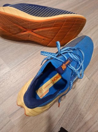Hoka One Carbon X Zapatillas Running Azul Naranja