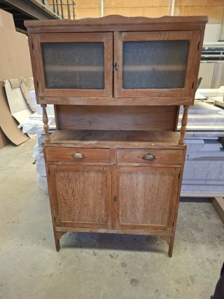 Alacena vintage madera y cristal