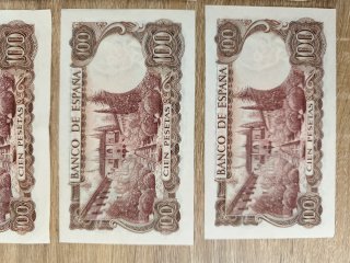 Lote 6 Billetes 100 Pesetas 1970 Banco de Españ