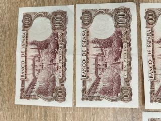 Lote 6 Billetes 100 Pesetas 1970 Banco de Españ