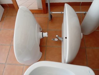 Bidé y Lavamanos Cerámica Blancos