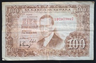 3 Billetes 100 Pesetas España