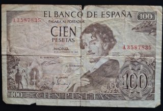 3 Billetes 100 Pesetas España