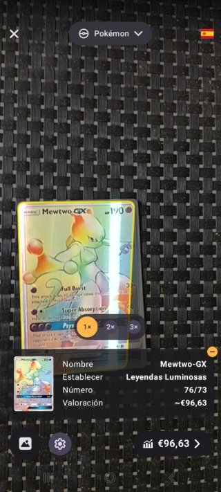 Carta Pokémon Mewtwo GX Leyendas Luminosas 76/73