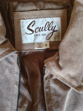 Chaqueta Bomber Scully Cuero Beige/Marrón