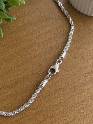 Pack collar + pulsera cadena trenzada inoxidable