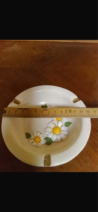 Posacenere ceramica vintage margherite