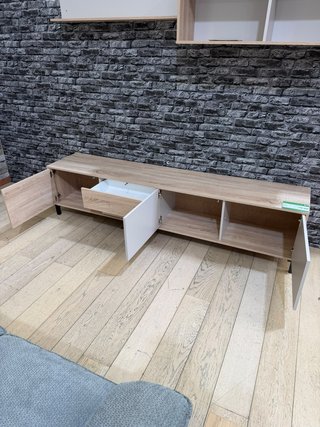 Mueble TV y estantería madera