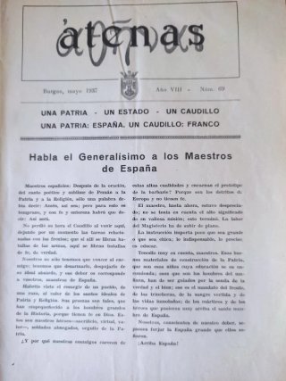 ATENAS.REVISTA DE ORIENTACIÓN PEDAGÓGICA MAYO 1937