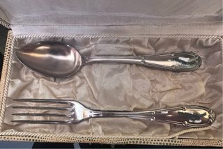 Conjunto Plata Cuchara y Tenedor Estuche BAGUÉS.