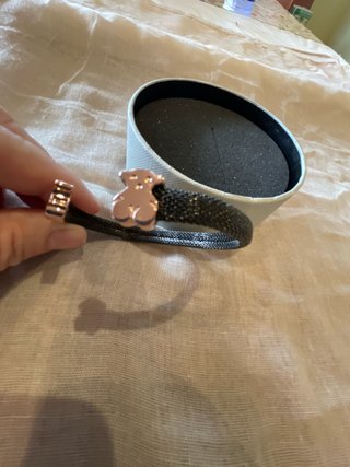 Pulsera Tous Oso Negro y Dorado
