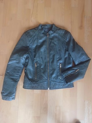 Cazadora polipiel verde