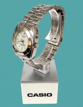 Reloj Casio Beside 1373 LTP-1137 Plata/Blanco #1