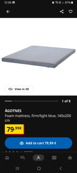 NEIDEN cama IKEA 140x200cm + colchón