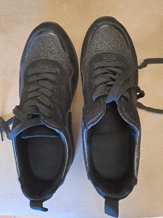 Sneakers Donna Nere Glitter Tg 37