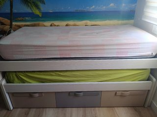 Cama nido doble con cajones