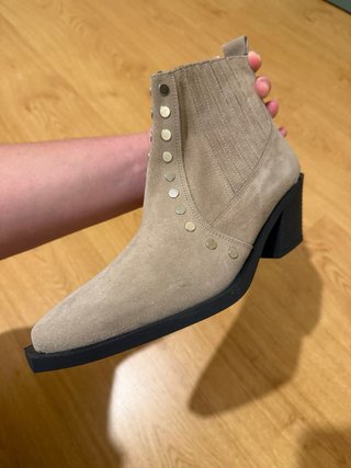 Botines piel Scalpers Beige Talla 38