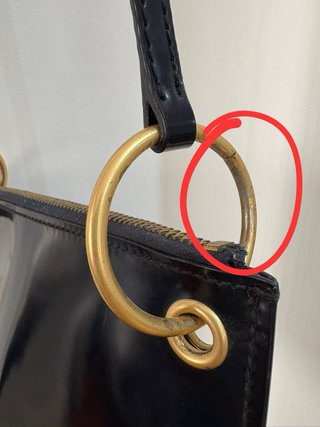 Bolso Piel Bimba y Lola Azul Marino y Dorado