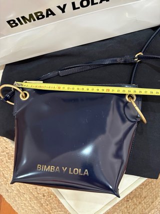 Bolso Piel Bimba y Lola Azul Marino y Dorado