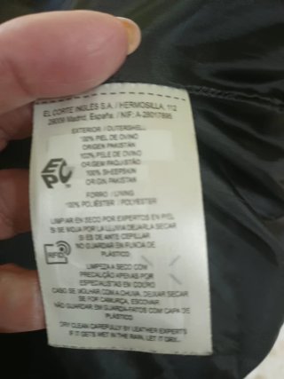 Chaqueta Piel El bobinaCorte Inglés Negra