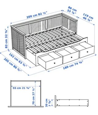 Diván Blanco IKEA Hemnes