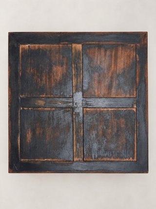 Mesa auxiliar escultórica vintage madera