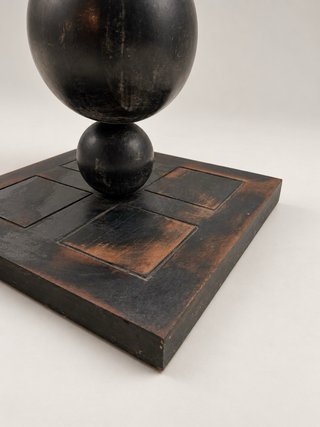 Mesa auxiliar escultórica vintage madera