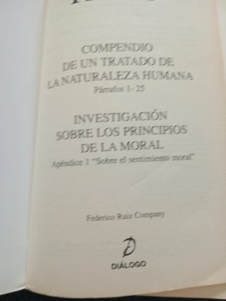 Libro de filosofía 2° de bachillerato. Hume