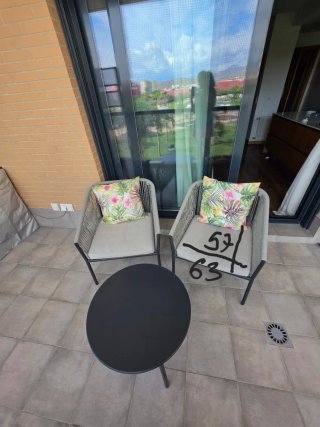 Conjunto terraza 2 sillones y mesa