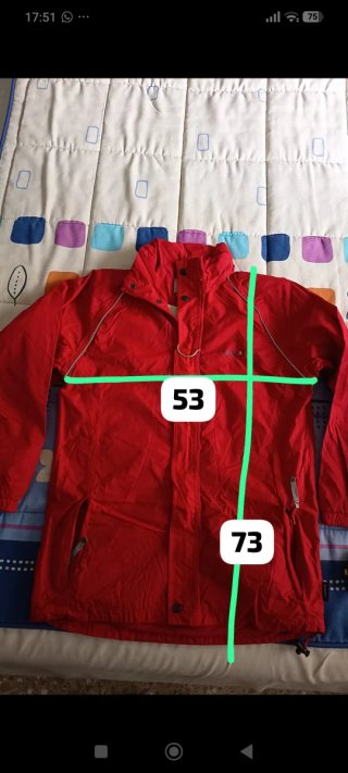 Parka Regatta Roja Chubasquero Cortavientos
