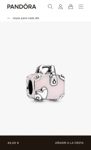 Charm Pandora Maleta Rosa
