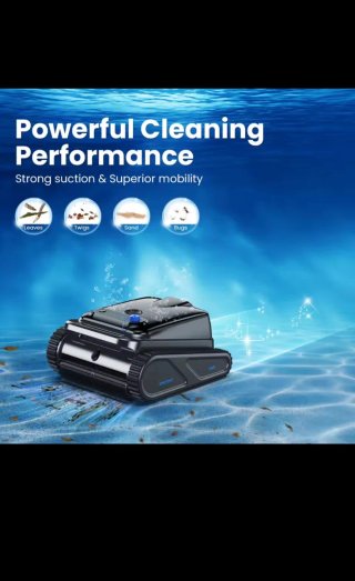Robot Limpiafondos Piscina Negro