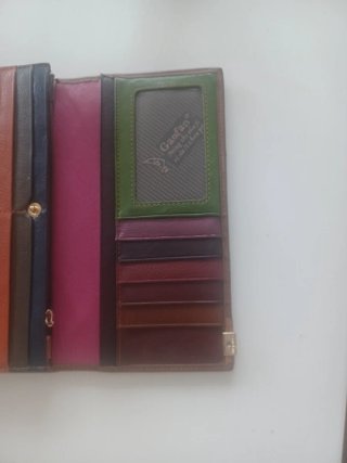 Monedero de piel patchwork
