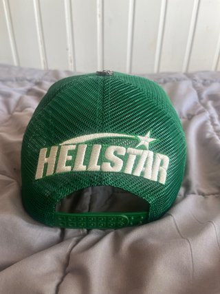 Gorra Hellstar Plana Verde y Blanca