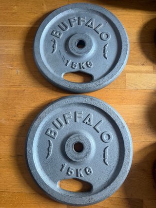2 discos Buffalo 15kg hierro fundido