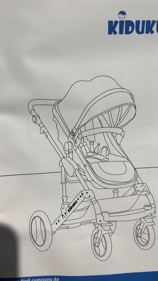 Carrito de bebé Kiduku gris