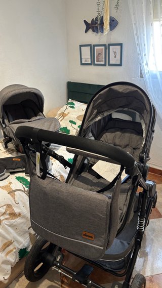 Carrito de bebé Kiduku gris