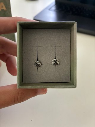 Orecchini in argento per bambina/bebè a forma di farfalla