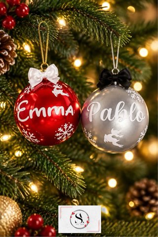 Bolas de Navidad Rojas y Doradas
