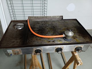 Plancha profesional a gas butano