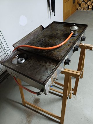 Plancha profesional a gas butano