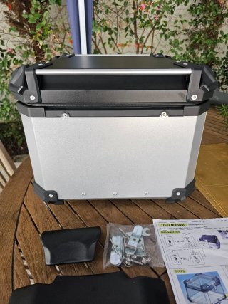 Mala Baú Top Case Moto Plástico ABS Cinzenta 55L