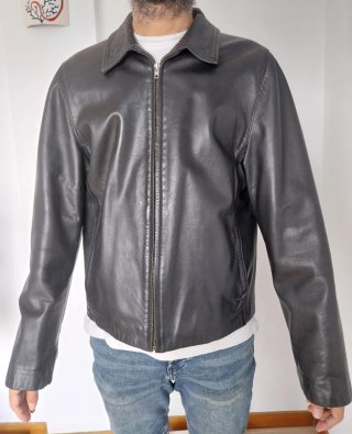 Cazadora hombre Piel Negra Talla 52