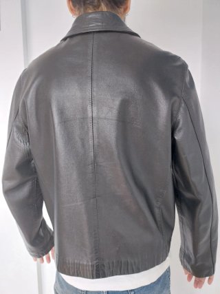 Cazadora hombre Piel Negra Talla 52
