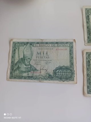 3 Billetes 1000 Pesetas 1965 El Banco de España