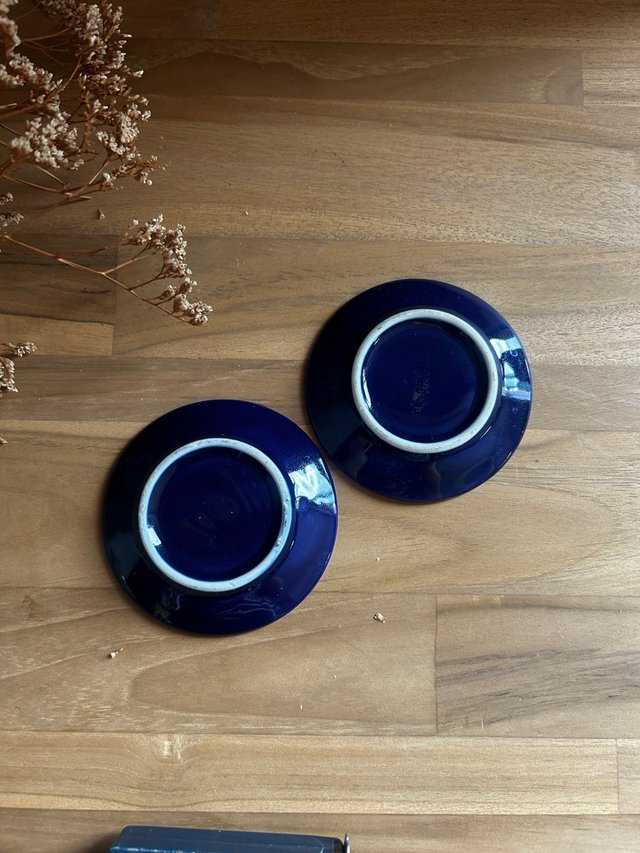 Platitos porcelana azul cobalto