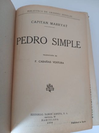 2 libros antiguos: pío Baroja y capitán Marryat