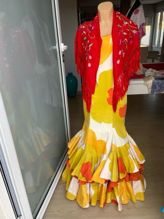 378 traje Sevillana Juvenil Estampado 32/34